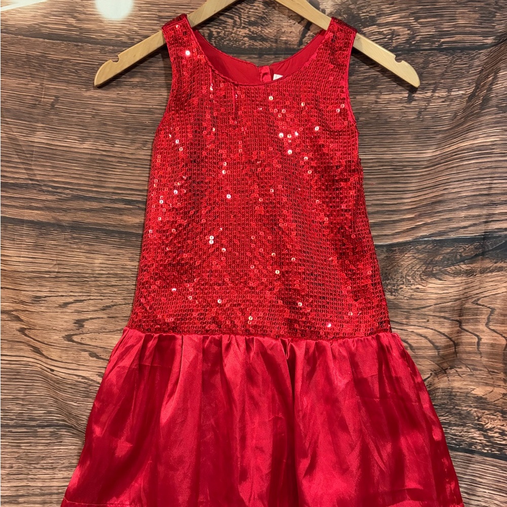 Sparkling Red Sequin Kids  Dress